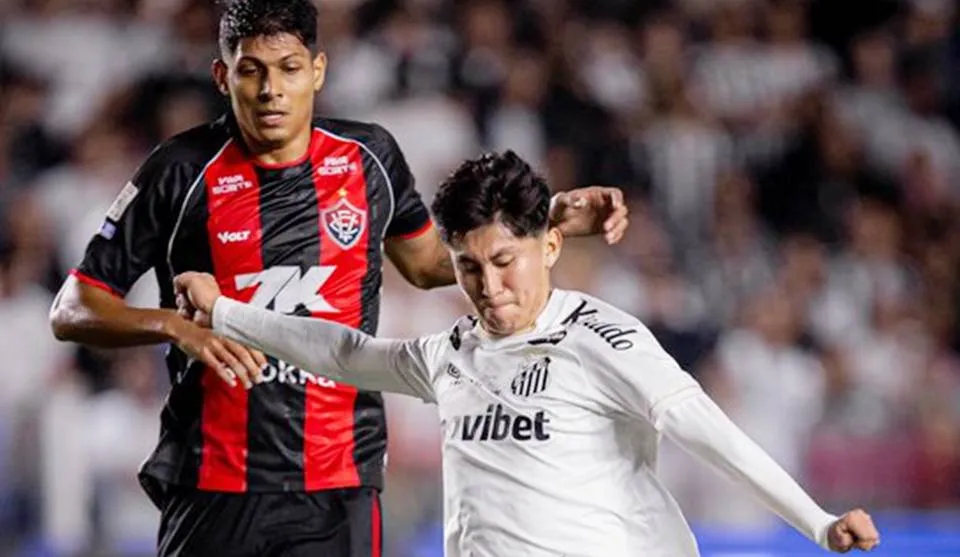 Vitória perde para o Santos e cai na tabela da Série A
