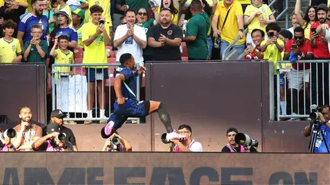 Endrick, jogador da Seleção Brasileira. Foto: KIRK IRWIN / GETTY IMAGES NORTH AMERICA / GETTY IMAGES VIA AFP