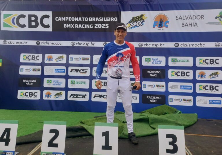 Piloto de Pojuca brilha no Campeonato Brasileiro de BMX Racing 2025.