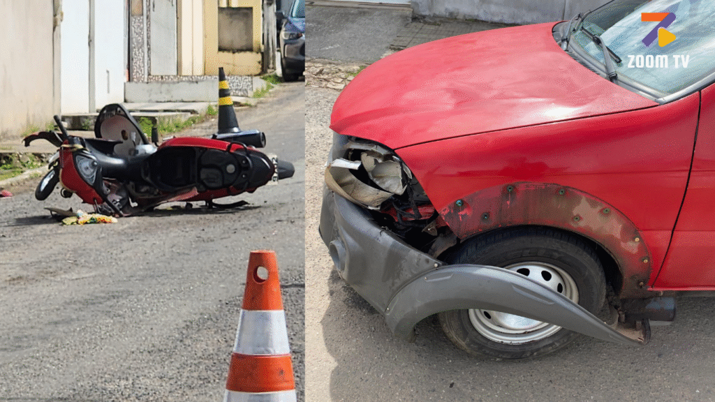 Grave acidente é registrado na Rua Alziro Rocha, em Pojuca.
