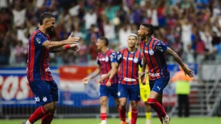Bahia usa força máxima pela primeira vez e goleia o Barcelona de Ilhéus na Fonte Nova